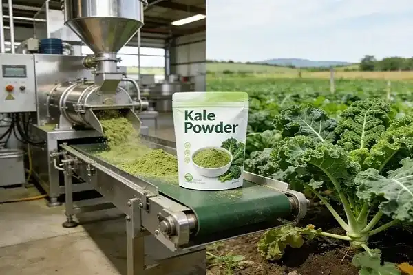 What should you look for when buying bulk kale powder?